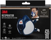 Mondmasker 3M met geïntegreerde filters 4251+, A1P2 organische dampen