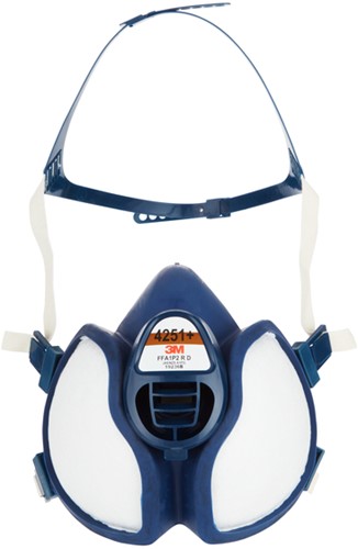 Mondmasker 3M met geïntegreerde filters 4251+, A1P2 organische dampen-3