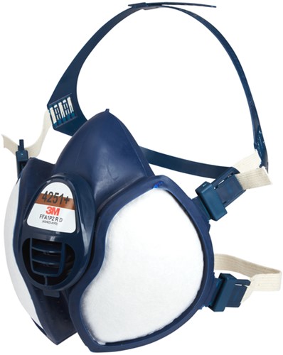 Mondmasker 3M met geïntegreerde filters 4251+, A1P2 organische dampen-2