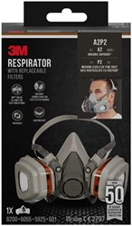 Mondmasker 3M met vervangbare filters 6002KIT-1, A2P2 organische dampen