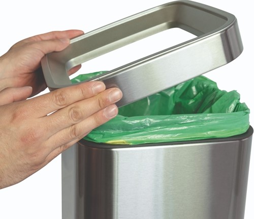 Afvalbak MAUL Prime 30 liter met inwerpopening rvs-2