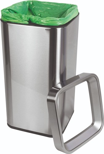 Afvalbak MAUL Prime 30 liter met inwerpopening rvs-3