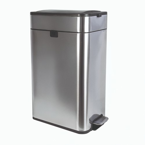 Pedaalemmer MAUL Wing 40 liter met vlinderdeksel rvs