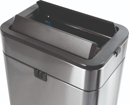 Pedaalemmer MAUL Wing 40 liter met vlinderdeksel rvs-2