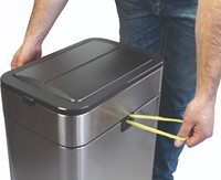 Pedaalemmer MAUL Wing 40 liter met vlinderdeksel rvs-1