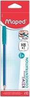 Potlood Maped Kidy Learn Concentration met kauwtopper blauw 10 stuks