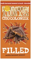 Chocolade Tony's Chocolonely filled melk karamel zeezout 135 gram