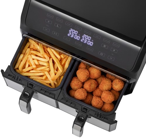 Airfryer Inventum 2 x 4 liter 1700 watt zwart/rvs-6