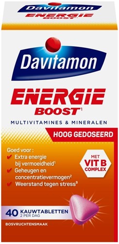 Multi-vitamine Davitamon Energie kauwtablet bosvruchten 40 stuks