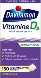 Vitamine D Davitamon volwassenen smelttablet 150 stuks
