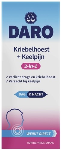 Hoestdrank Daro 2-in-1 kriebelhoest+keelpijn 150ml