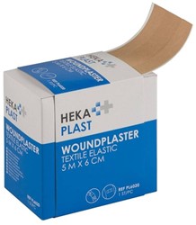 Pleister textiel elastic Hekaplast 5mx6cm