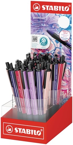 Balpen STABILO pointball Wildflower medium assorti