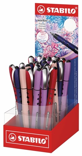 Rollerpen STABILO Worker+ Wildflower medium assorti
