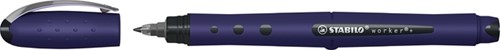 Rollerpen STABILO worker+ Wildflower medium Pruisisch blauw