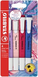 Markeerstift STABILO Swing cool Wildflower assorti 4 stuks