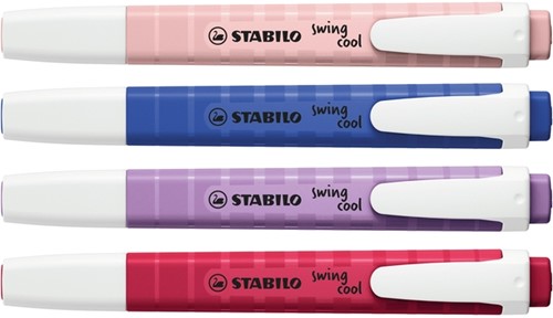 Markeerstift STABILO Swing cool Wildflower assorti 4 stuks-3