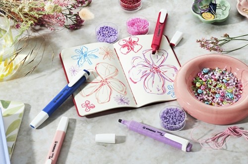 Markeerstift STABILO Swing cool Wildflower assorti 4 stuks-1