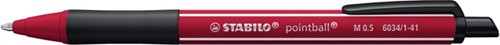 Balpen STABILO pointball Wildflower medium bordeaux