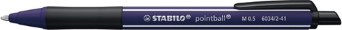 Balpen STABILO pointball Wildflower medium Pruisisch blauw