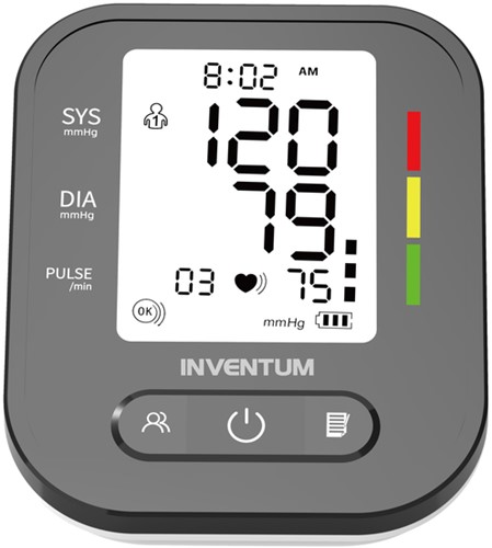 Bloeddrukmeter Inventum bovenarm 22-42cm zwart/wit-2