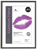 Fotolijst Seco A3 zwartkleurig geborsteld aluminium