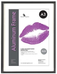 Fotolijst Seco A3 zwartkleurig geborsteld aluminium