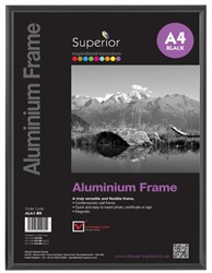 Fotolijst Seco A4 zwartkleurig geborsteld aluminium