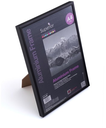 Fotolijst Seco A4 zwartkleurig geborsteld aluminium-2