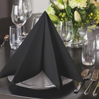 Dinerservet Tork Linstyle Premium 1/4 vouw 1-laags 390x390mm 50 vel zwart 478825-2