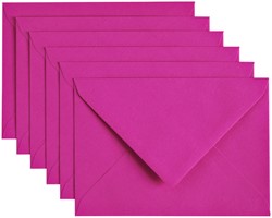 Envelop Papicolor C6 114x162mm felroze 6 Stuk
