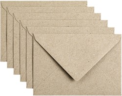 Envelop Papicolor C6 114x162mm kraft grijs 6 Stuk