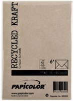 Envelop Papicolor C6 114x162mm kraft bruin 6 Stuk-3