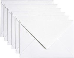 Envelop Papicolor C6 114x162mm metallic parelwit 6 Stuk
