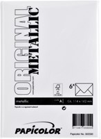 Envelop Papicolor C6 114x162mm metallic parelwit 6 Stuk-3