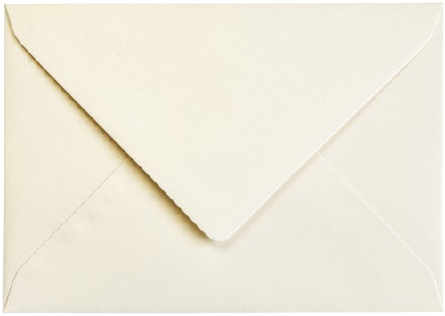 Envelop Papicolor C6 114x162mm metallic ivoor 6 Stuk-2