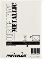 Envelop Papicolor C6 114x162mm metallic ivoor 6 Stuk-3