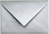 Envelop Papicolor C6 114x162mm metallic zilver 6 Stuk-2
