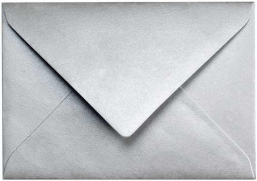 Envelop Papicolor C6 114x162mm metallic zilver 6 Stuk-2