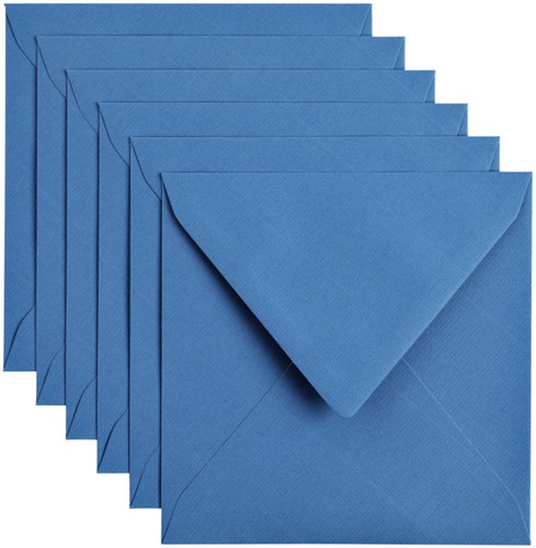 Envelop Papicolor 140x140mm donkerblauw pak à 6 stuks