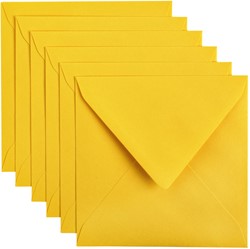 Envelop Papicolor 140x140mm dottergeel 6 Stuk