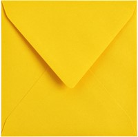 Envelop Papicolor 140x140mm dottergeel pak à 6 stuks-1