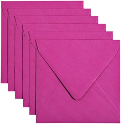 Envelop Papicolor 140x140mm felroze 6 Stuk