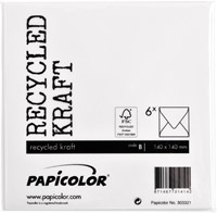 Envelop Papicolor 140x140mm kraft wit 6 Stuk-3