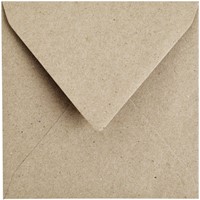 Envelop Papicolor 140x140mm kraft grijs 6 Stuk-2