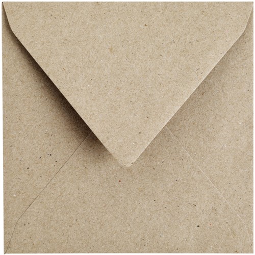 Envelop Papicolor 140x140mm kraft grijs 6 Stuk-2