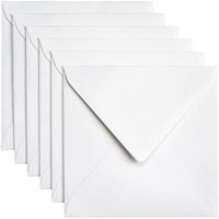 Envelop Papicolor 140x140mm metallic parelwit 6 Stuk