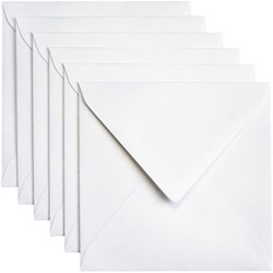 Envelop Papicolor 140x140mm metallic parelwit 6 Stuk