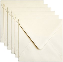 Envelop Papicolor 140x140mm metallic ivoor 6 Stuk