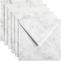 Envelop Papicolor 140x140mm marble grijs 6 Stuk